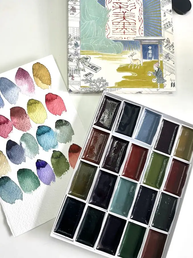 협찬,화방넷,화방넷체험단,길상,길상안채,고체물감,동양화물감,한국화물감