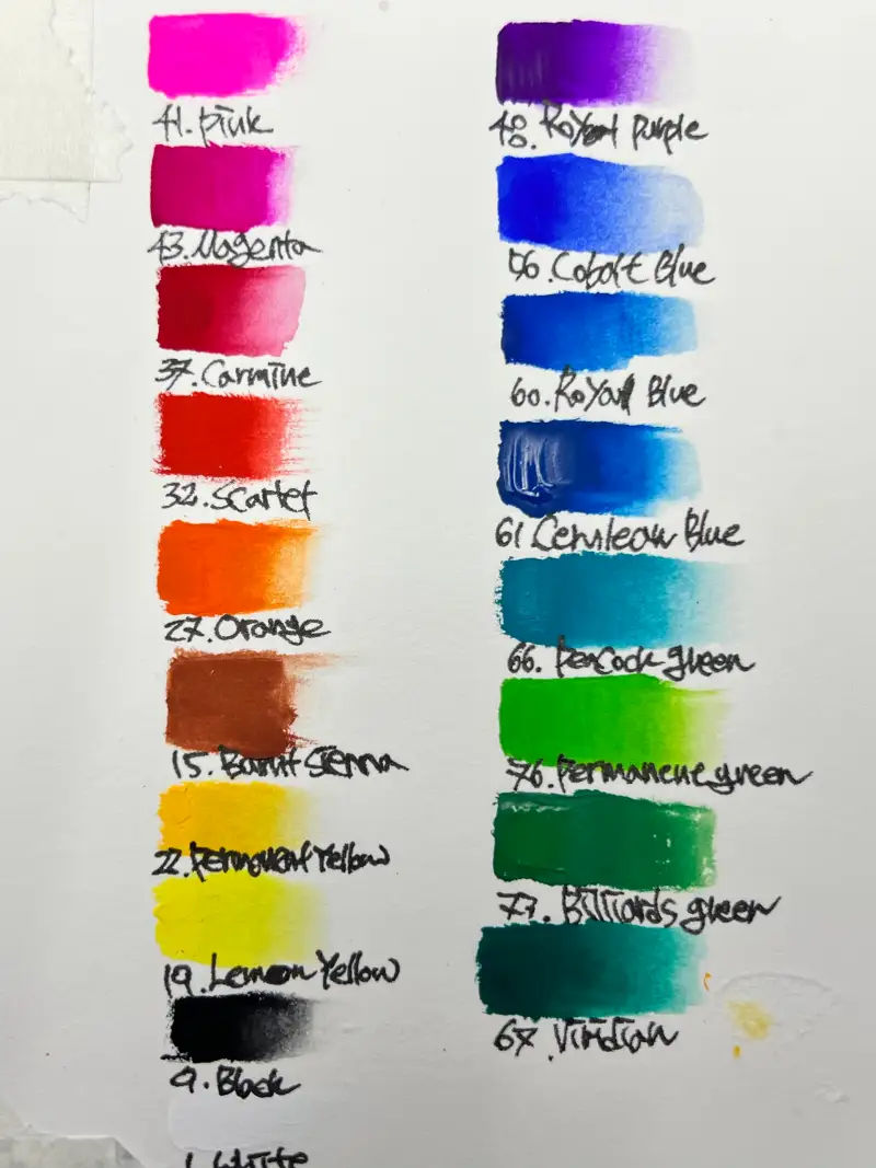 니카아크릴과슈,지브리물감