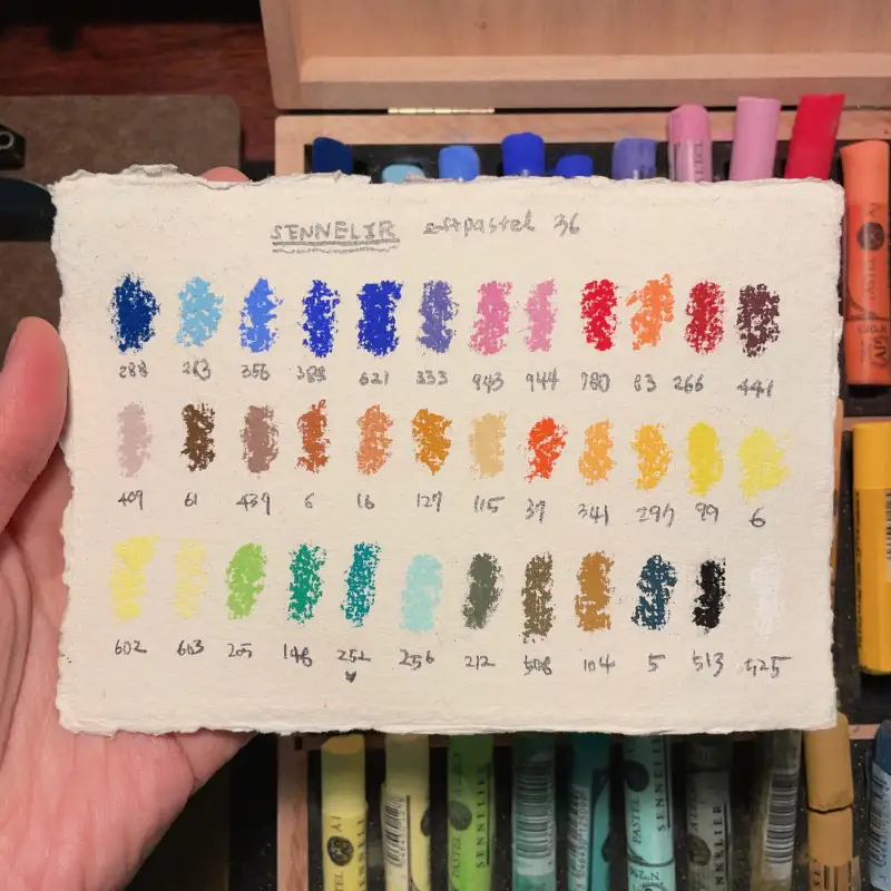 발색표,카디종이