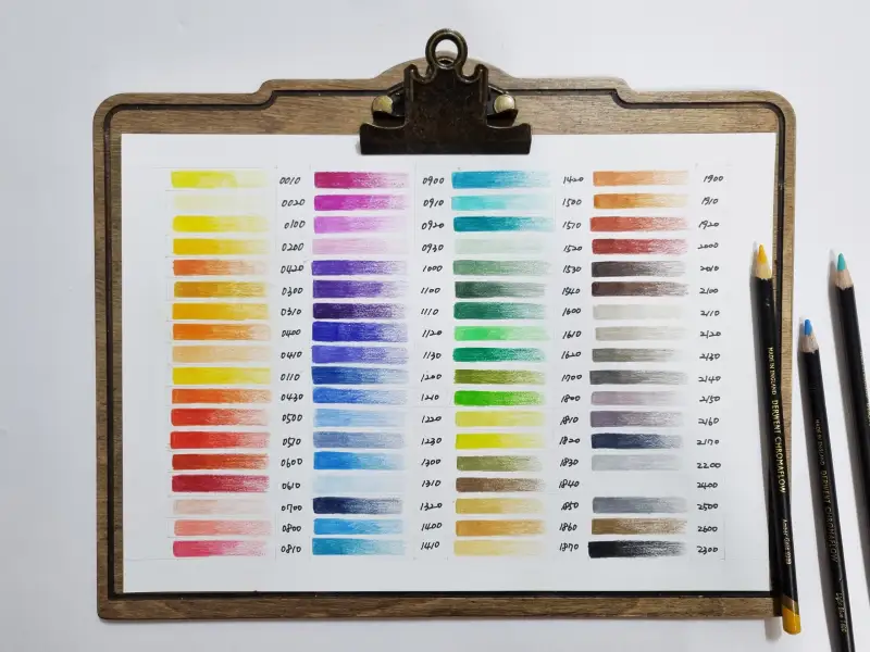 크로마플로우색연필발색표