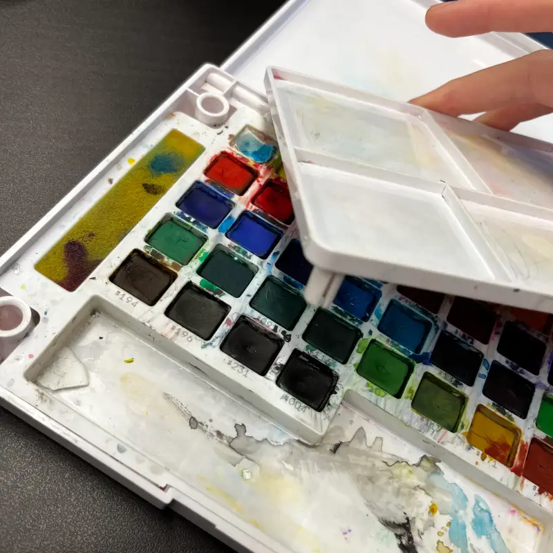 팔레트,어반스케치,고체물감