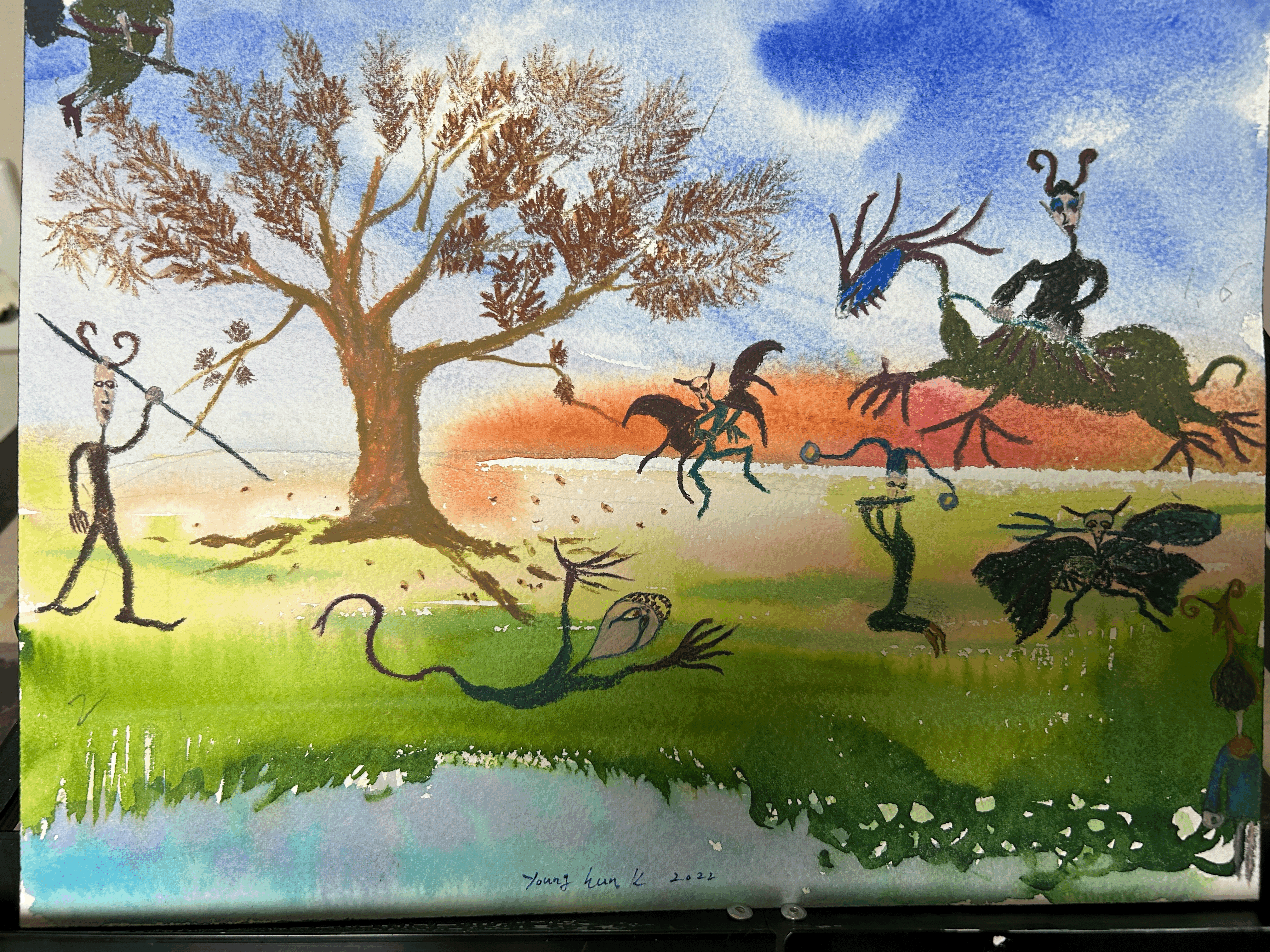 화방넷,그림,삽화,일러스트,그림책,방랑요정니콜,아이돌작가님,사탄,성경,미술