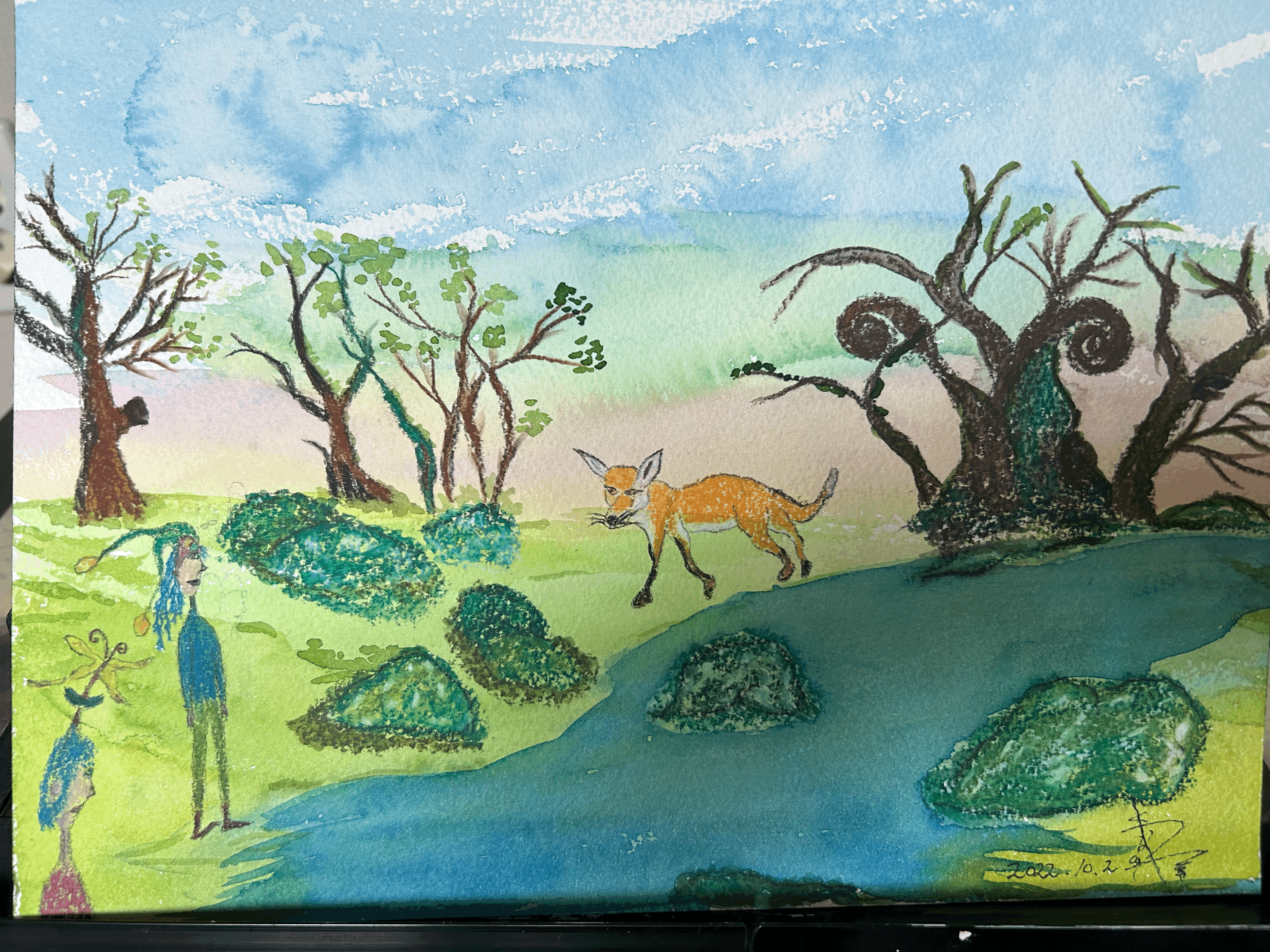 집시난쟁니콜,방랑요정니콜,아이돌사장님,미술,그림,콘텐츠,삽화,색연필화,수채화,아크릴,화방넷