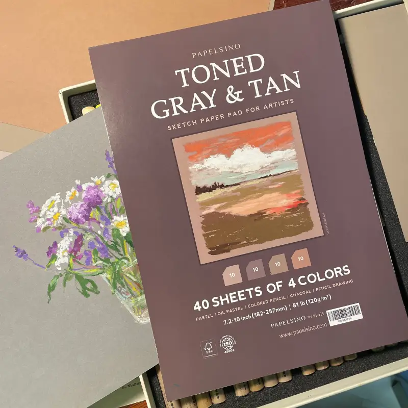 파펠시노,톤드그레이탄북,파펠시노톤북,오일파스텔