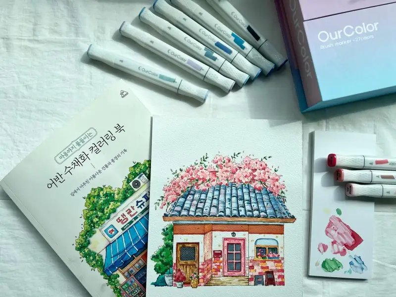 골드선브러쉬마카,마카,화방넷체험단