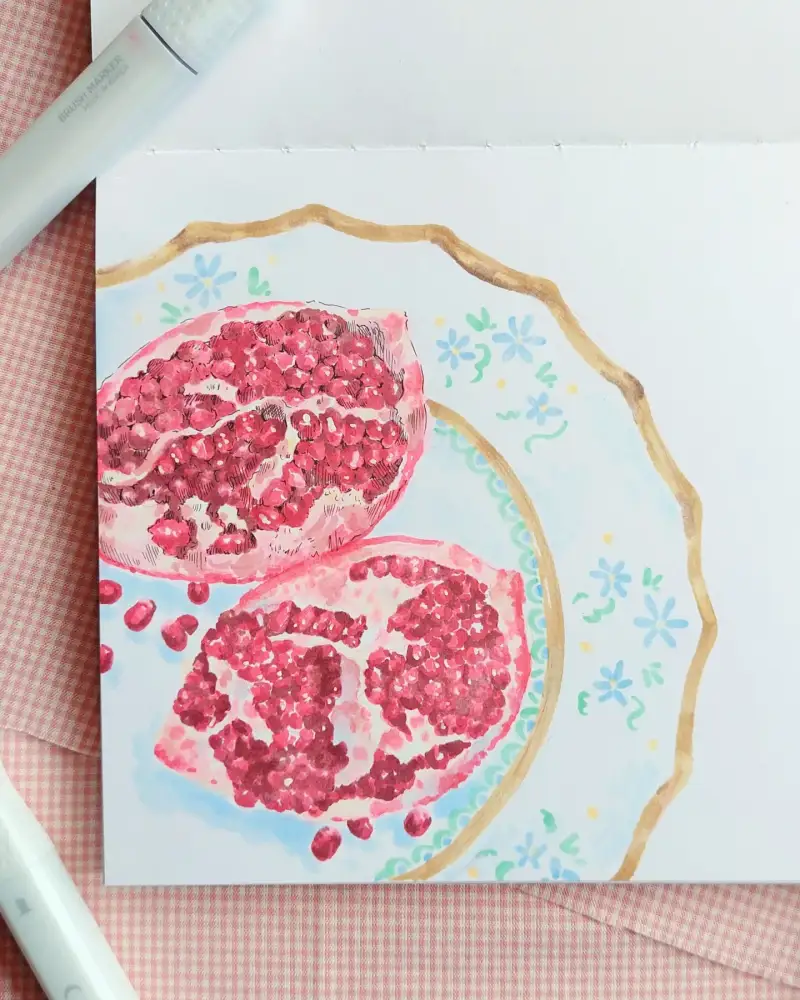 석류,과일,블렌딩