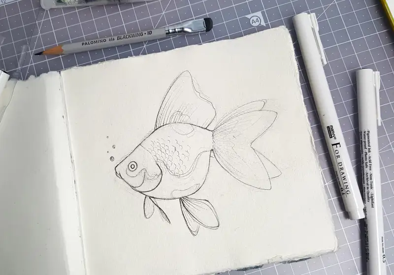 연필,라이너,라이너드로잉