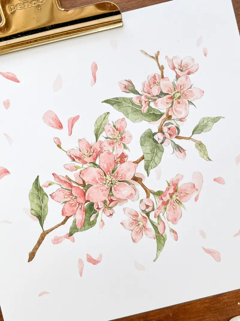 꽃일러스트,수채화,수채화일러스,꽃그림