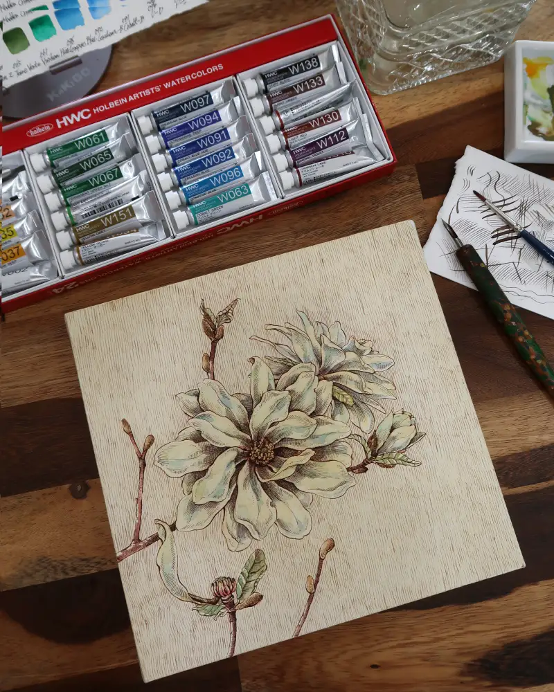 타치가와마루펜촉,홀베인수채물감24색