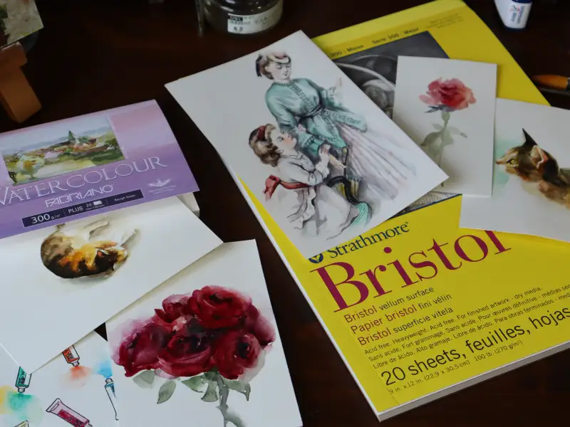 스트라스모아,브리스톨,황목,수채화종이,스케치북