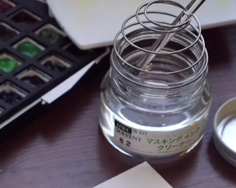 마스킹잉크,클리너,홀베인,붓세척