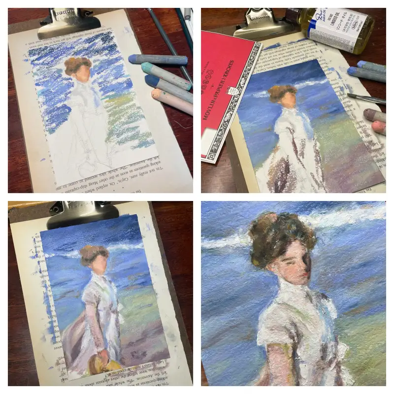 새미,호아킨소로야,오일파스텔,린시드오일