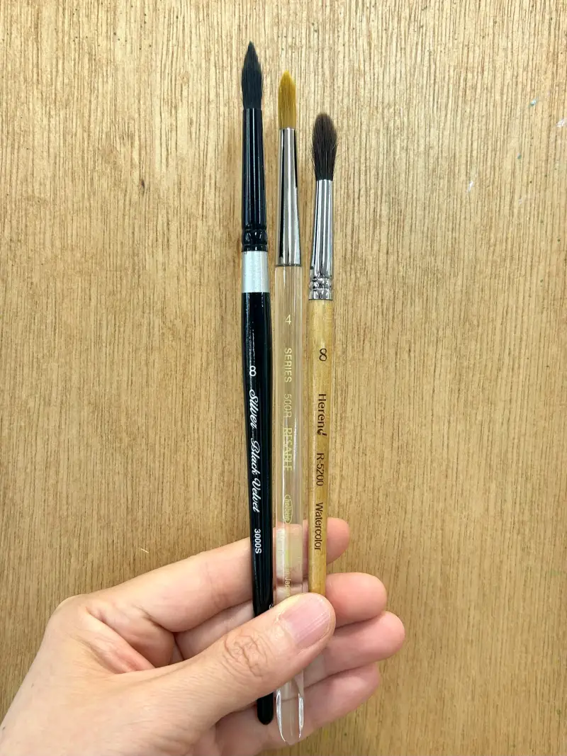 실버브러쉬,3000s,수채화붓,헤랜드,헤랜드붓,r5200,홀베인수채화붓,500r