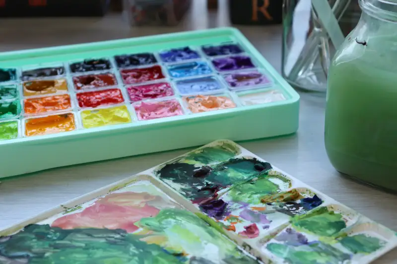 미야젤리과슈,과슈,수채과슈,팔레트