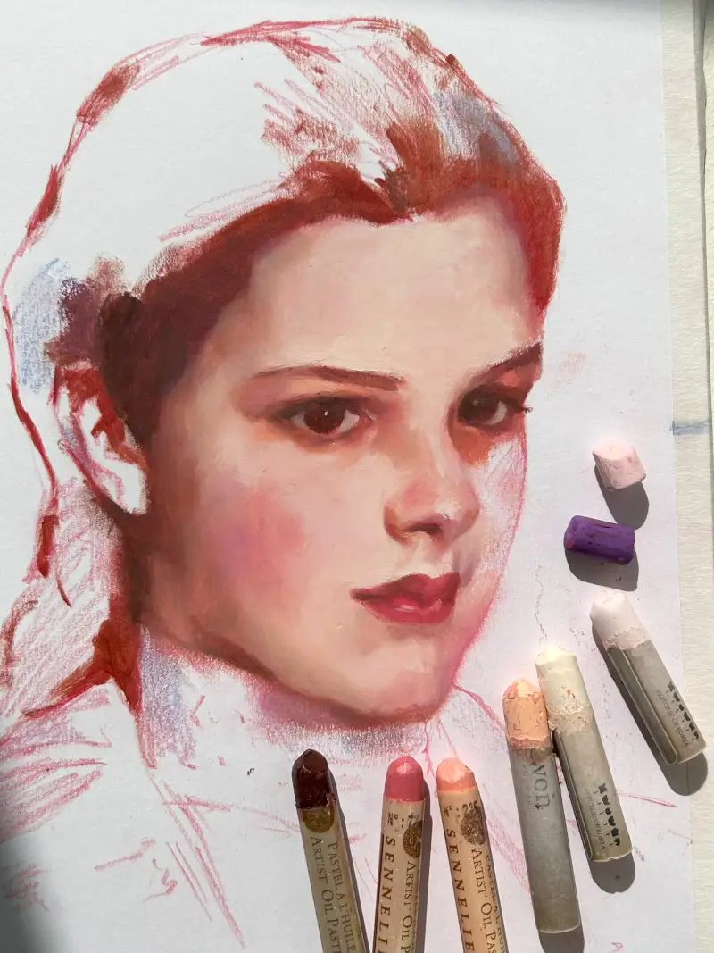 시넬리에오일파스텔,화원오일파스텔