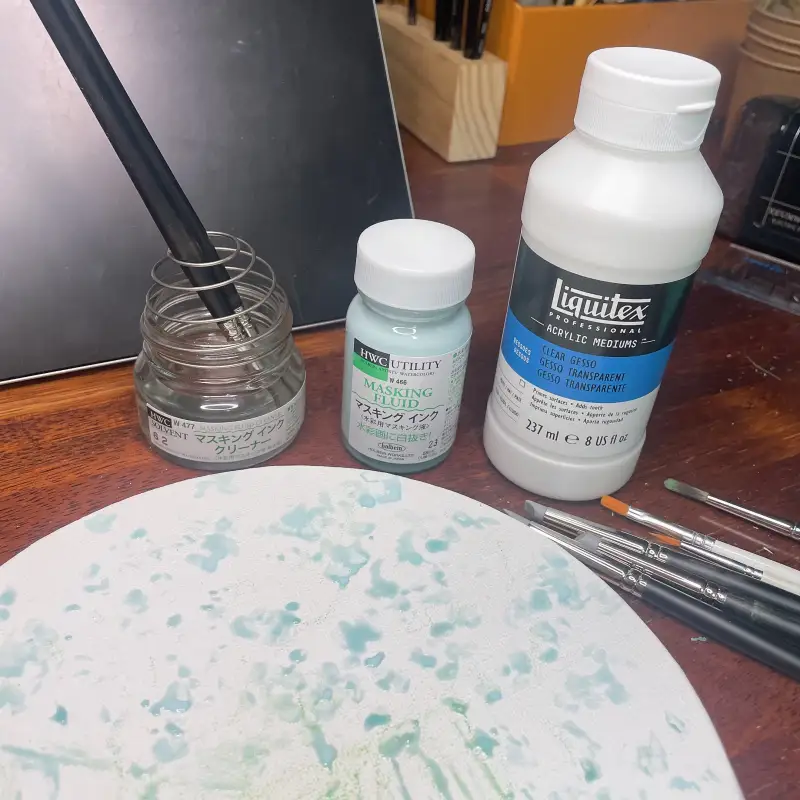 새미,마스킹액,투명젯소,리퀴텍스,마스킹잉크클리너