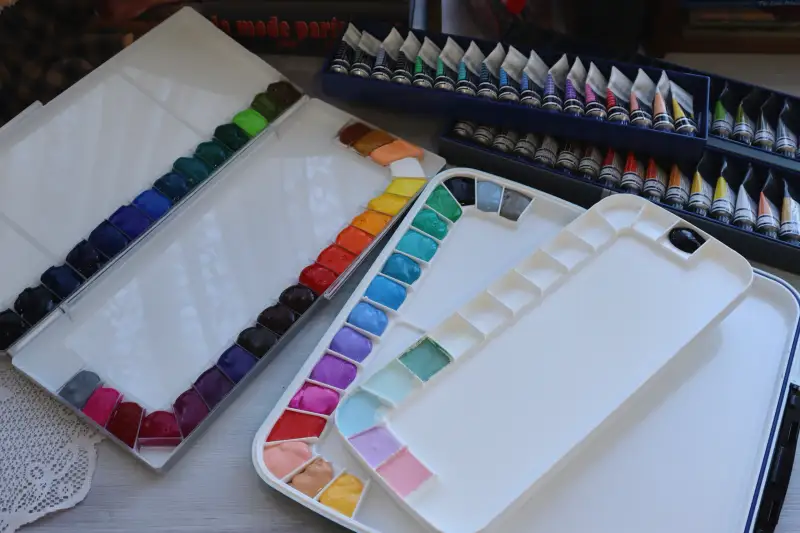 미젤로미션,과슈,수채화,팔레트