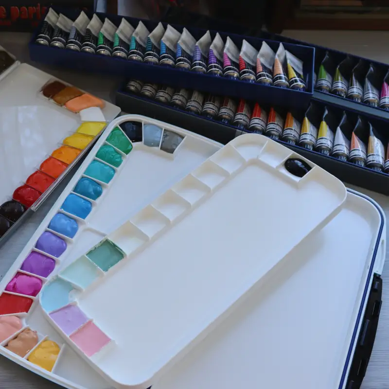 팔레트,미젤로,수채화