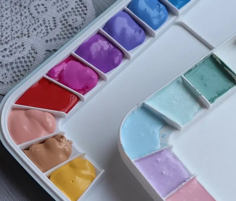 더블데커,화이트클래스,미젤로,매트화이트,수채화물감