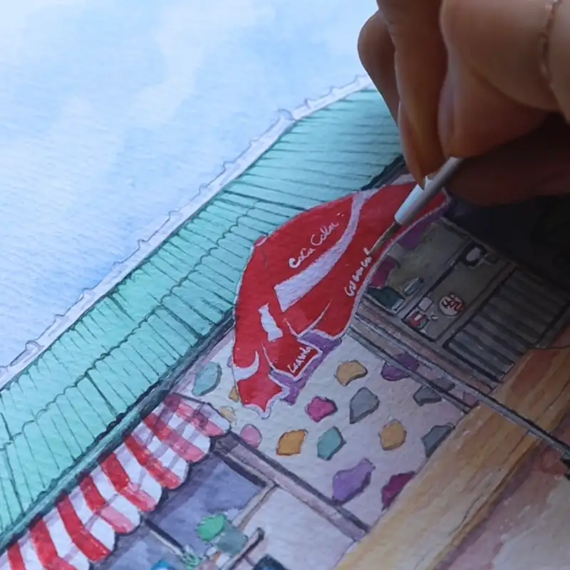 화이트클래스,미젤로,화이트,하이라이트,수채화물감