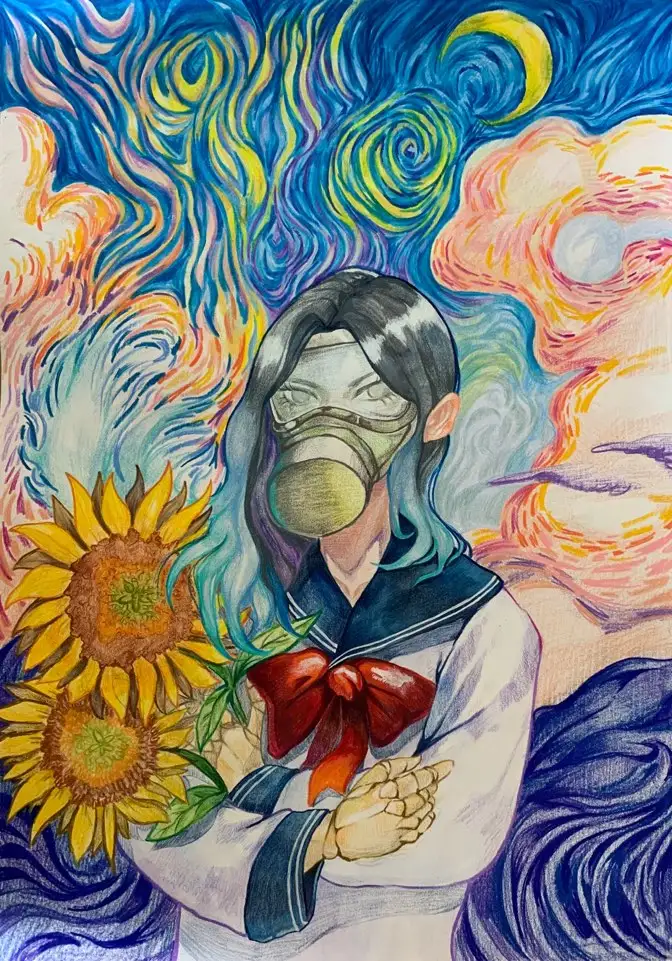 색연필,일러스트,색감,미술