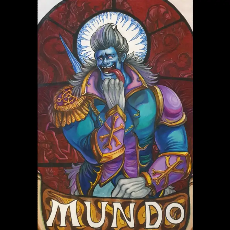 문도,스테인드글라스,게임,색연필,일러스트,리그오브레전드