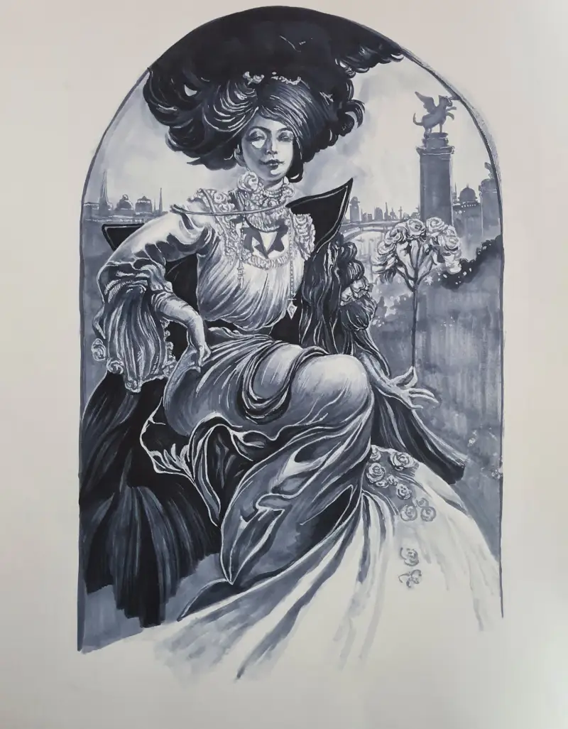 알폰스무하,모작,마카,일러스트,코픽마카