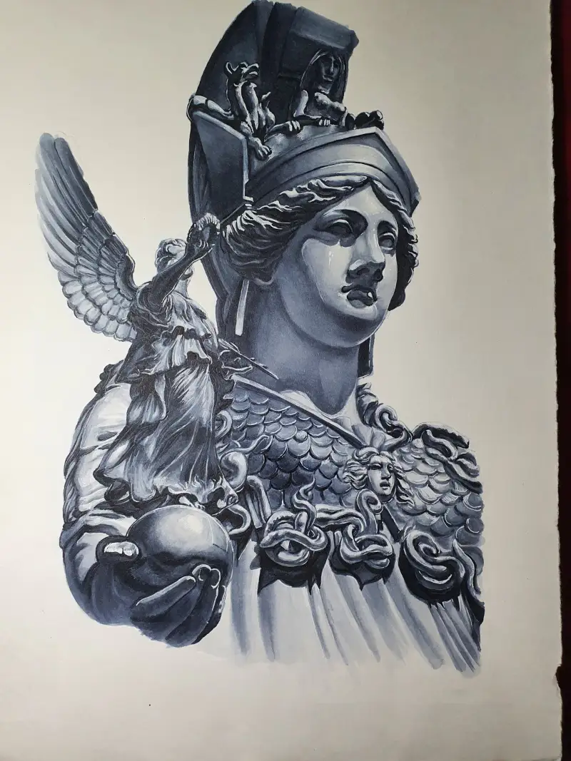 아테나,코픽마카,마카,조각상