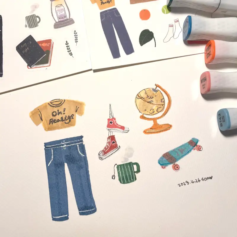 새미,골드손아워컬러마커,마커