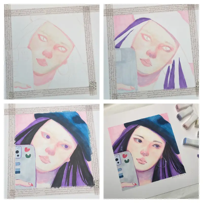 새미,골드손아워컬러마커,마커