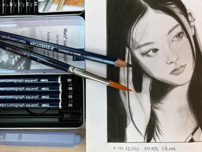 스테들러,화방넷체험단,STAEDTLER,마스루모그래프,미술연필,연필소묘,소묘,조스드로잉
