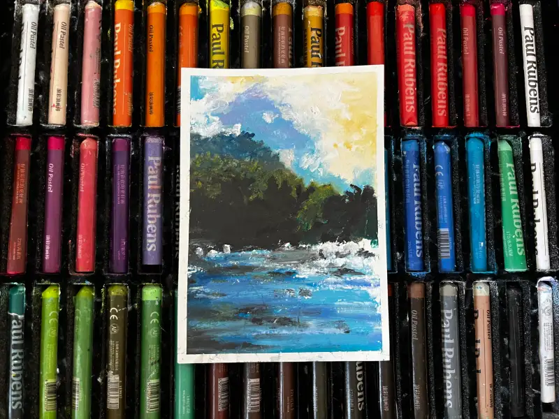 오일파스텔,폴루벤스,일러스트,파브리아노엽서팩