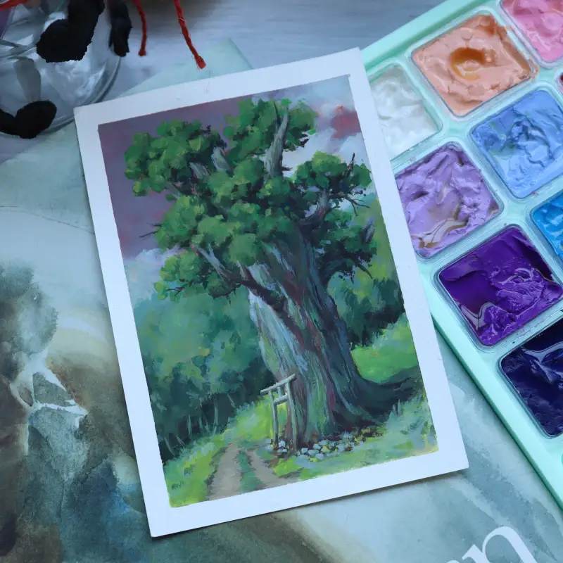 과슈,젤리과슈,히미과슈,미야과슈,수채화,엽서