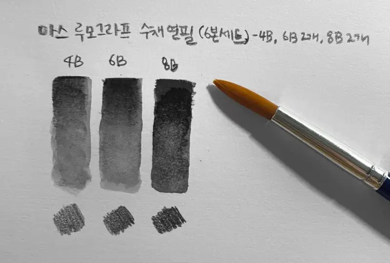 스테들러,마스루모그라피수채연필,수채연필,발색