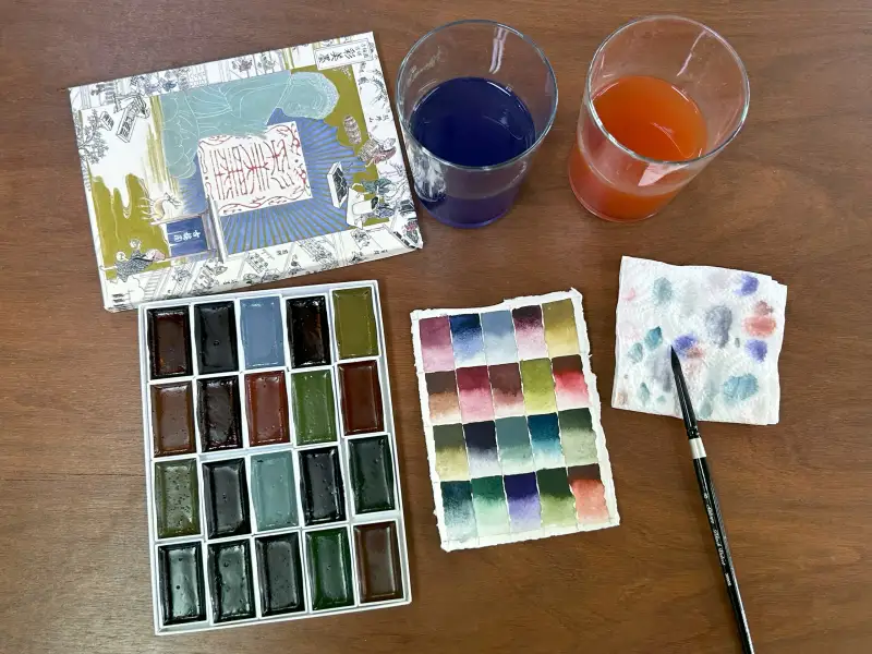 길상,길상채미먹,길상채미먹고체물감