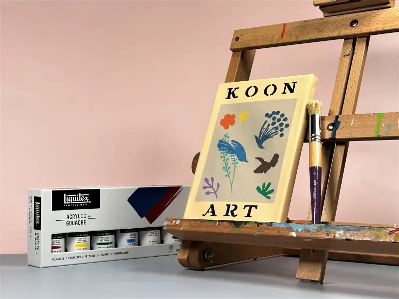 스텐실붓,리퀴텍스아크릴과슈,테이블이젤