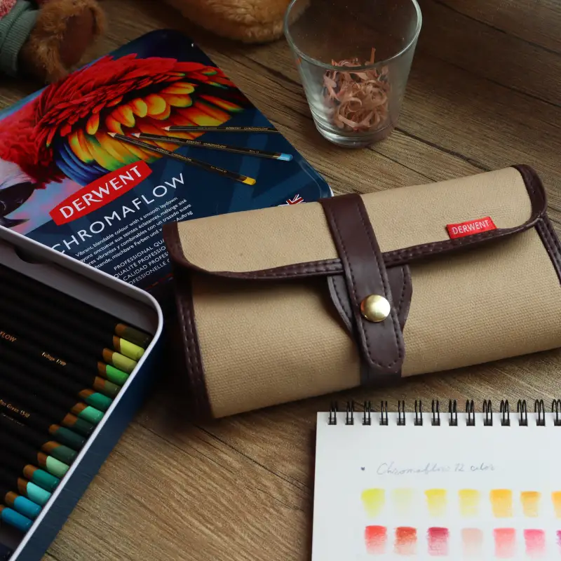더웬트,크로마플로우,색연필,유성색연필,연필,드로잉,전동지우개,세르지오,스케치북,연필케이스