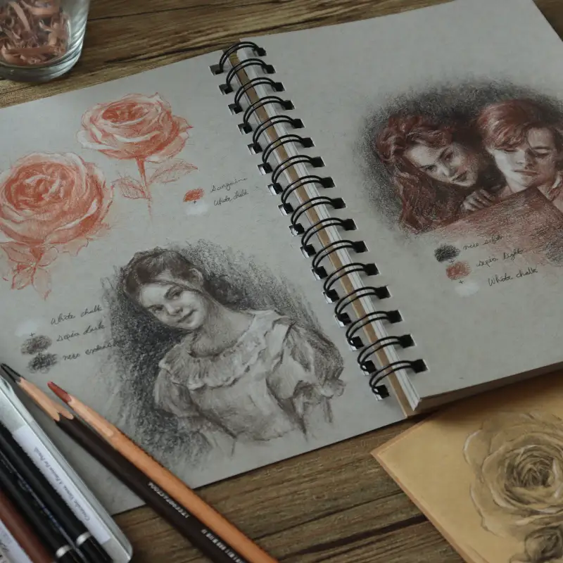 콘테,드로잉,스케치북,그레이,스트라스모아,크레타칼라,오일콘테,패드,크래프트지