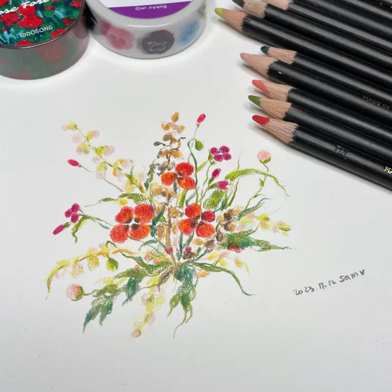 새미,크로마플로우색연필,더웬트