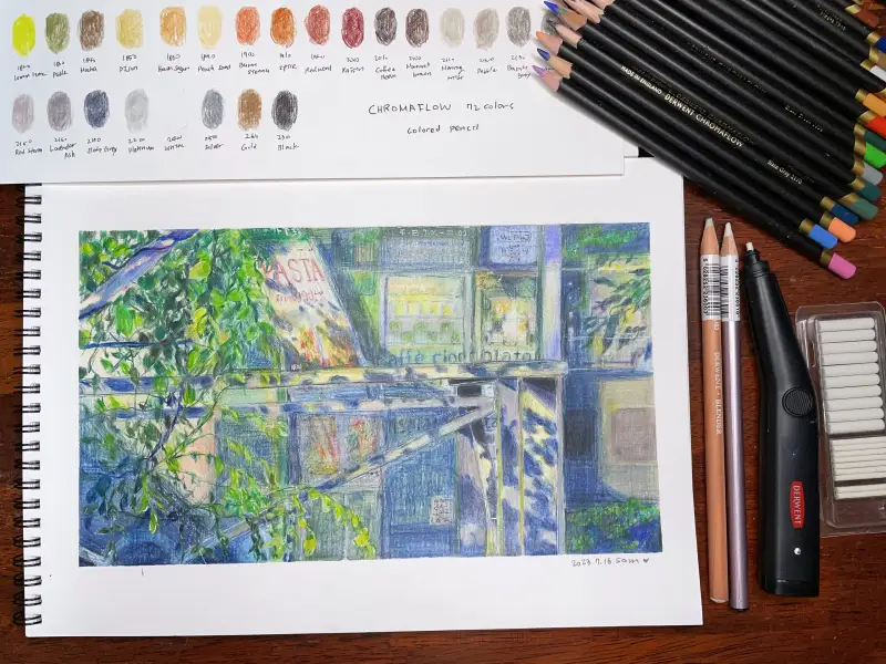 새미,더웬트,크로마플로우색연필