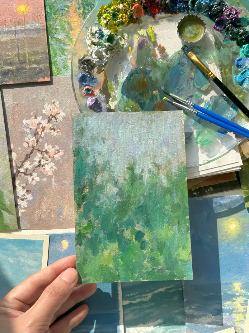 아르쉬,엽서,유화지,유화전용지,유화종이