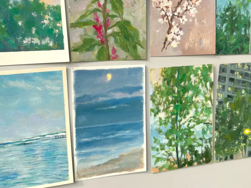 아르쉬유화,아르쉬엽서,엽서패드,유화지