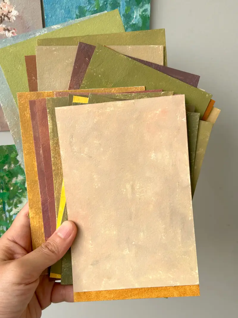 아르쉬유화,엽서패드,유화지