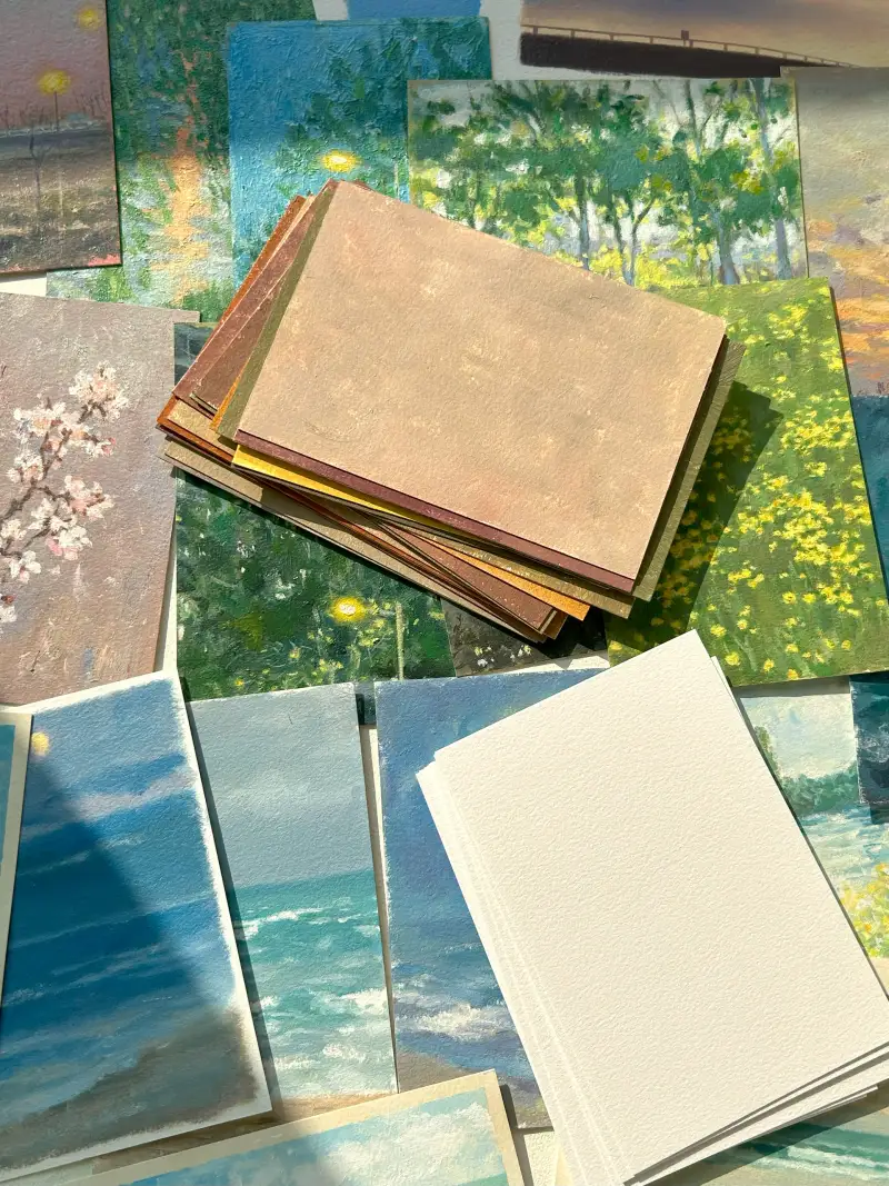 유화지,유화전용지,유화용지,아르쉬,엽서패드