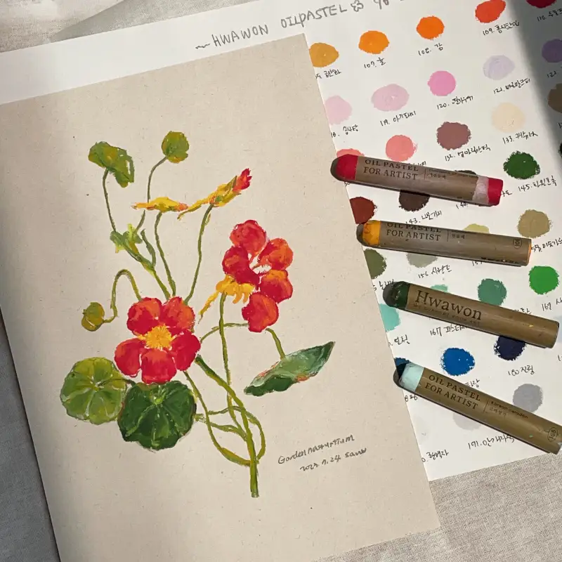 새미,화원오일파스텔