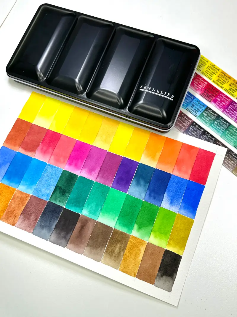 시넬리에,수채화,수채물감