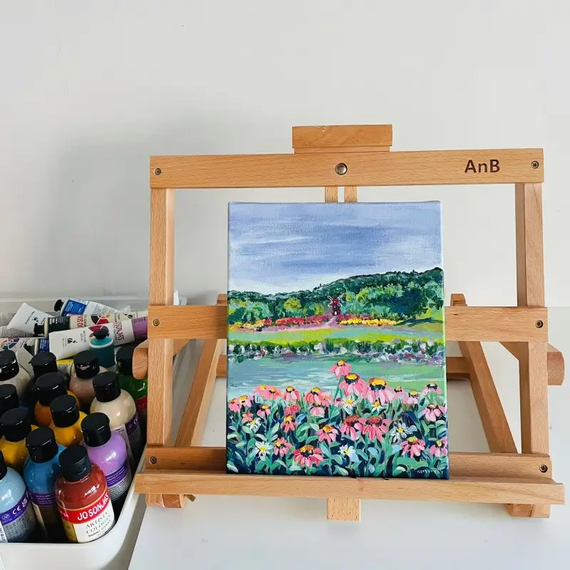 화방넷체험단,AnB,테이블,이젤,원목이젤,나무이젤,아크릴화,새벽우주