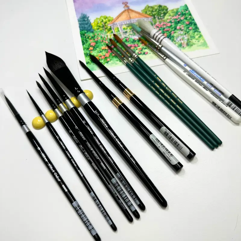 실버브러쉬,수채화붓,수채화