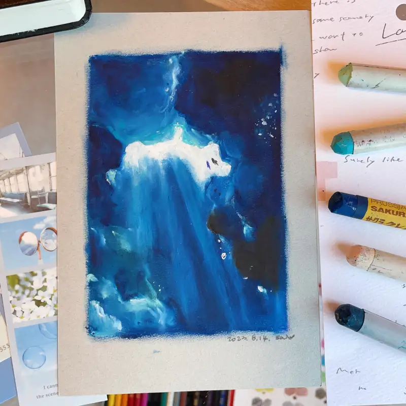 새미,오일파스텔,캔손미뗑스,캔손