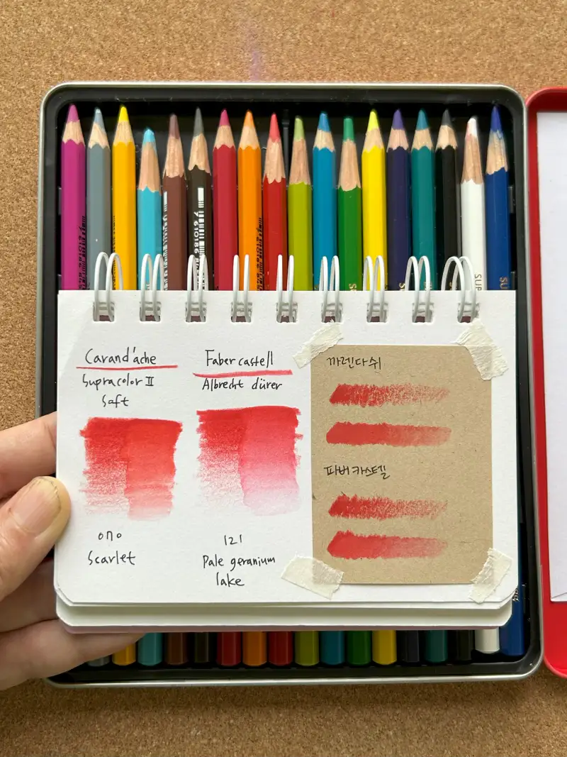 슈프라컬러,수성색연필,까렌다쉬,크리에이티브박스